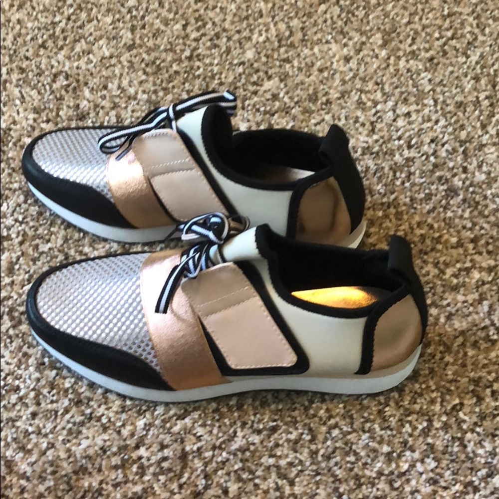Rose gold & Black sneakers